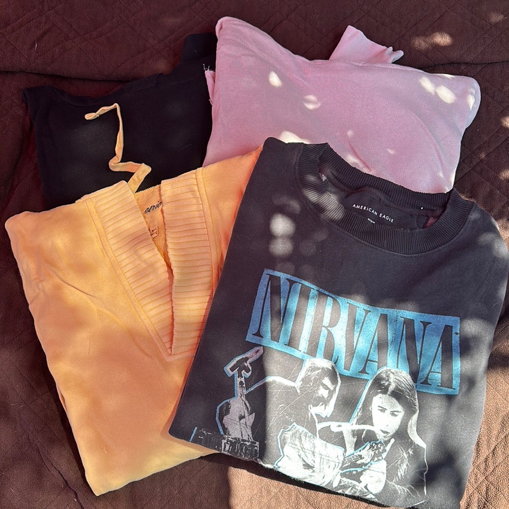 4 hoodies